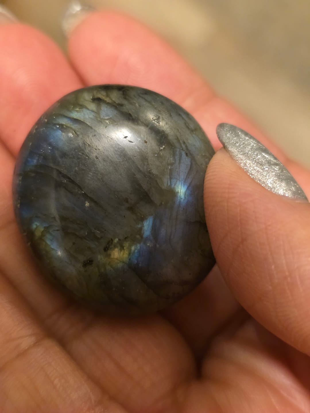 Customer photo review of Labradorite Pocket Stone