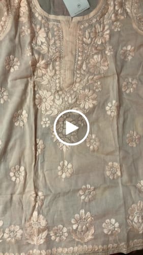 Customer video review of Nazakat Peach Cotton short kurta