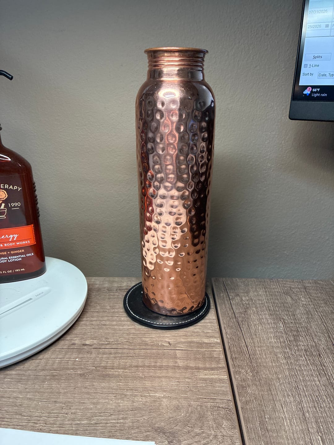 Customer photo review of Himalayan Ayurvedic Pure Copper Bottle