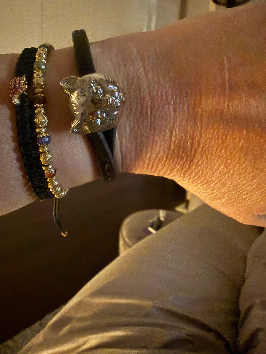 Customer photo review of Bracciale pelle Geo Gattino Tulsi