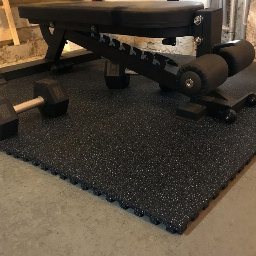 Customer photo review of 30mm Acoustic Rubber Gym Tiles | Soundproof Gym Flooring | 75 dB Noise Reduction | 200kg+ Drop Rated | EN 13893 Certified