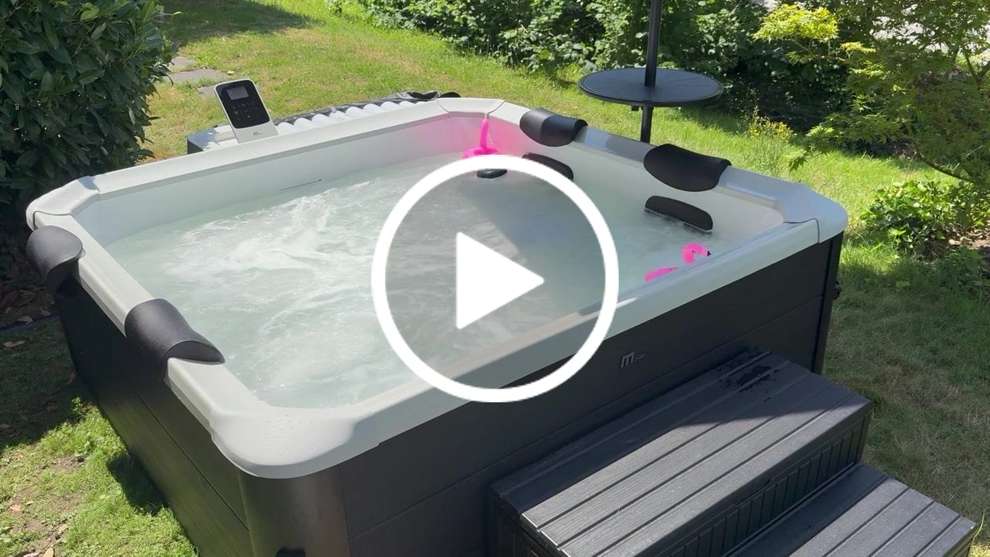 Customer video review of Mspa Whirlpool Oslo Aero PLUS XXL App Steuerung LED 2026 180x180cm