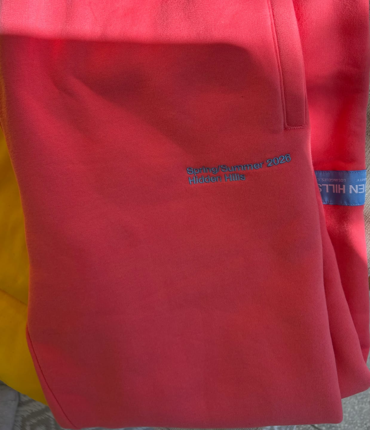 Customer photo review of GRADIENT LOGO STRAIGHT LEG SWEATPANTS CORAL