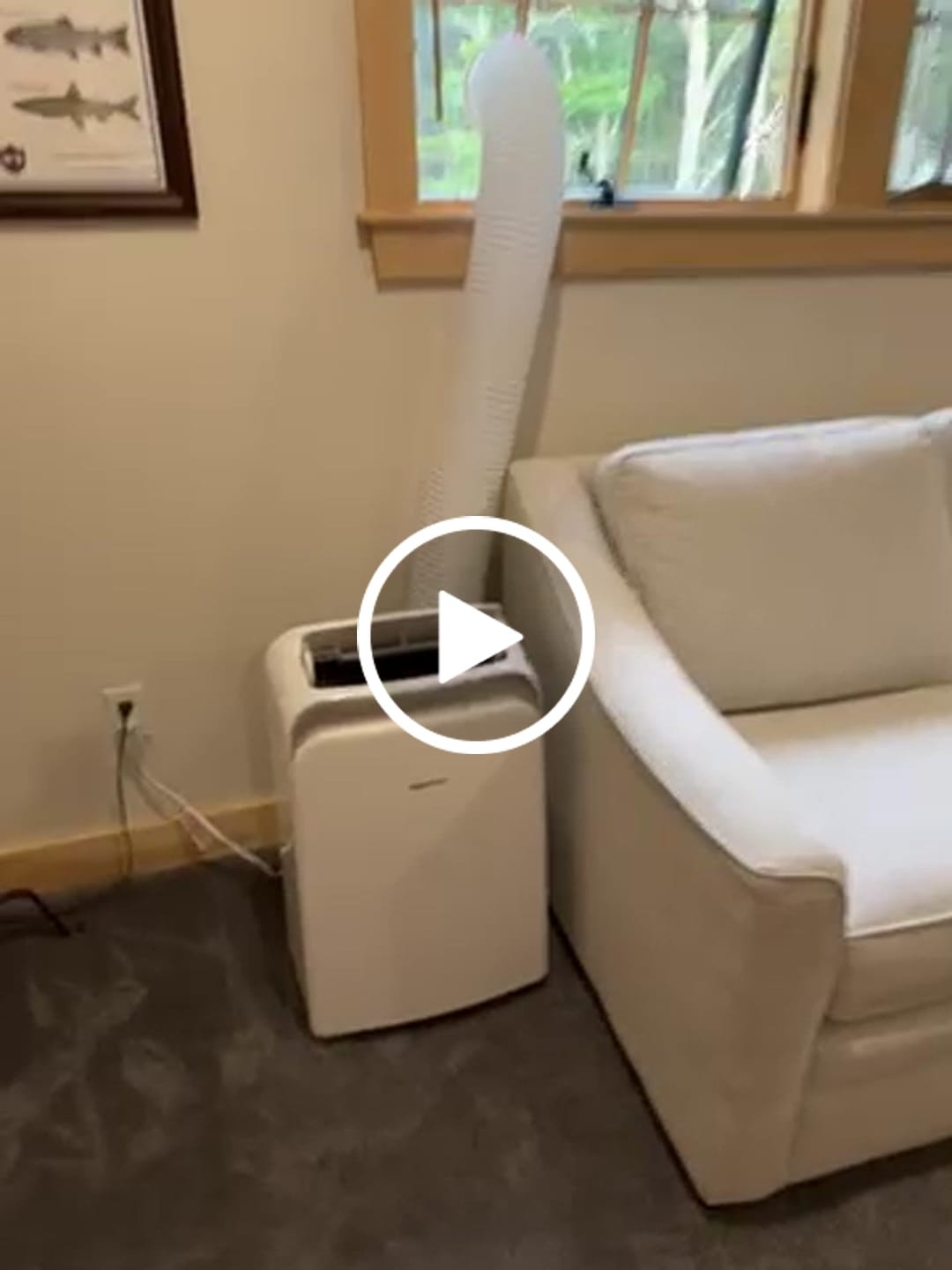 Customer video review of Custom Portable AC Vent Kit for Awning & Basement Windows