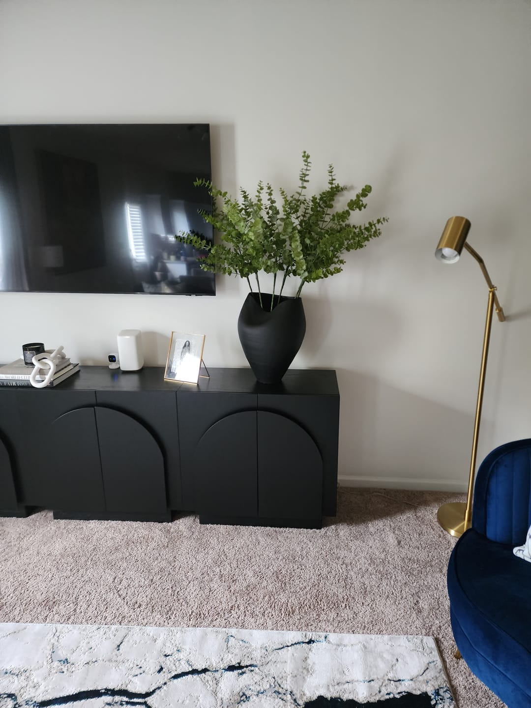 Customer photo review of 44" Premium Faux Eucalyptus Spray - Muted Green Artificial Stem