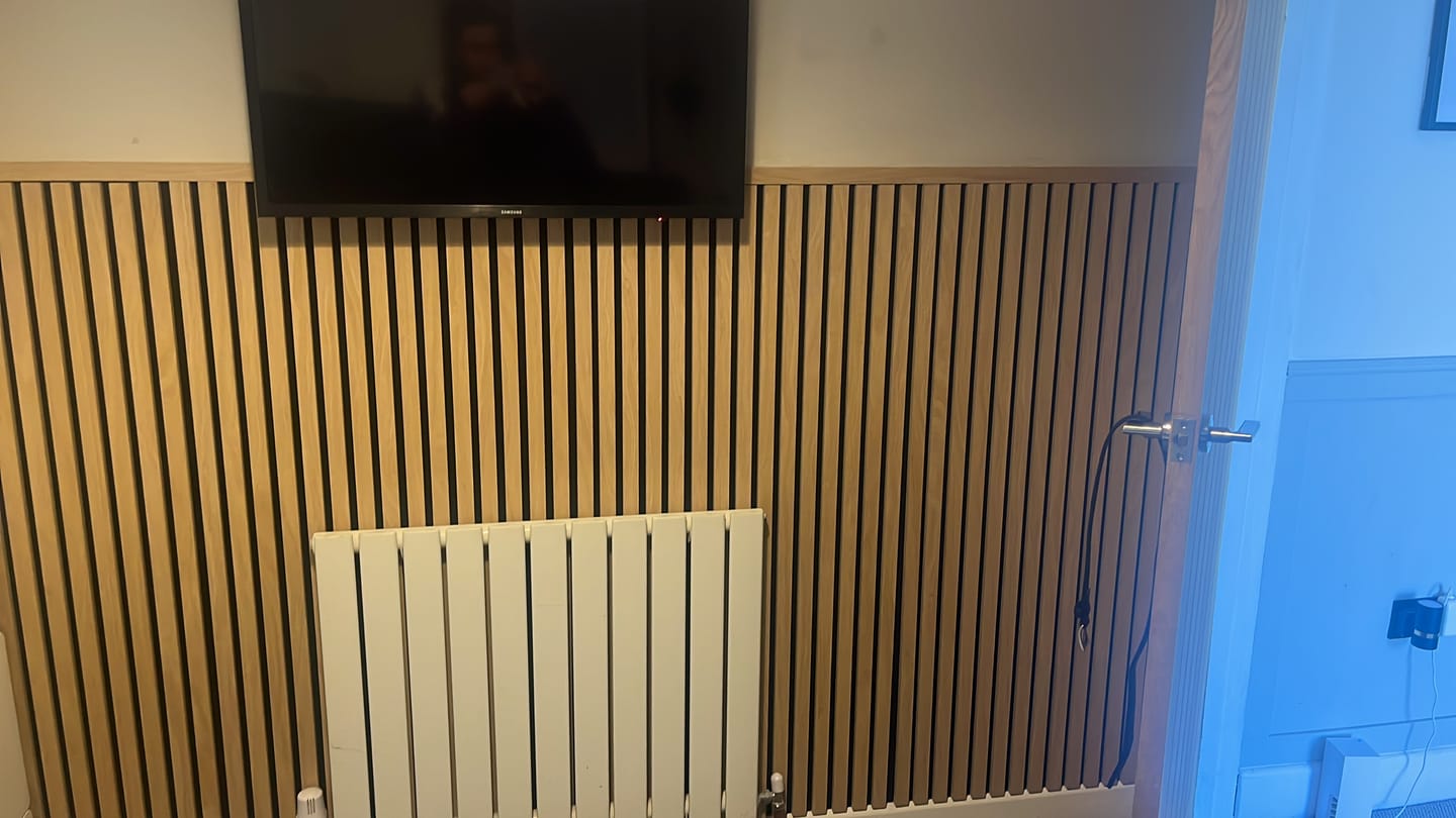 Customer photo review of White Ash Acoustic Wall Panel