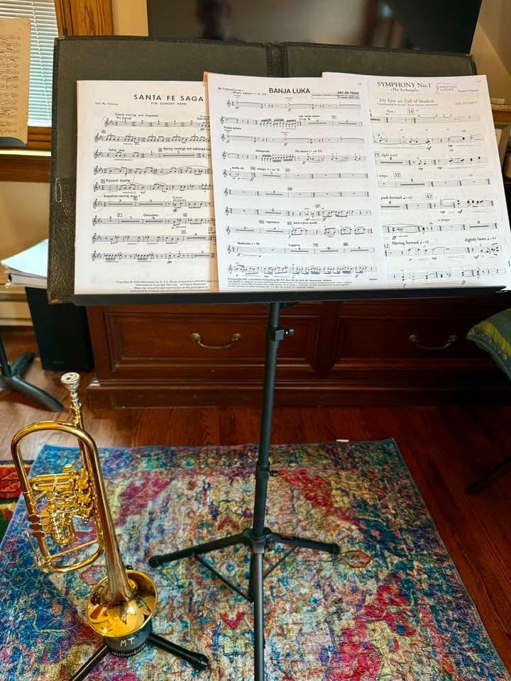 Customer photo review of Troubadour | Portable Music Stand