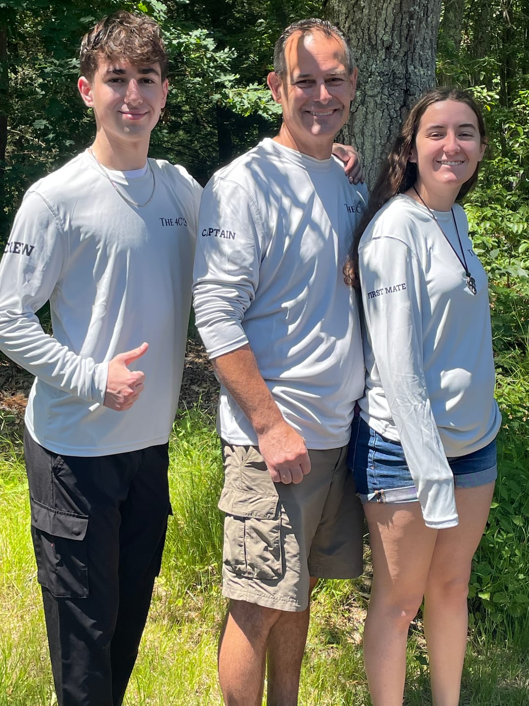 Customer photo review of Mens Captain & Crew Drifit Custom Boat Shirts - Long Sleeves