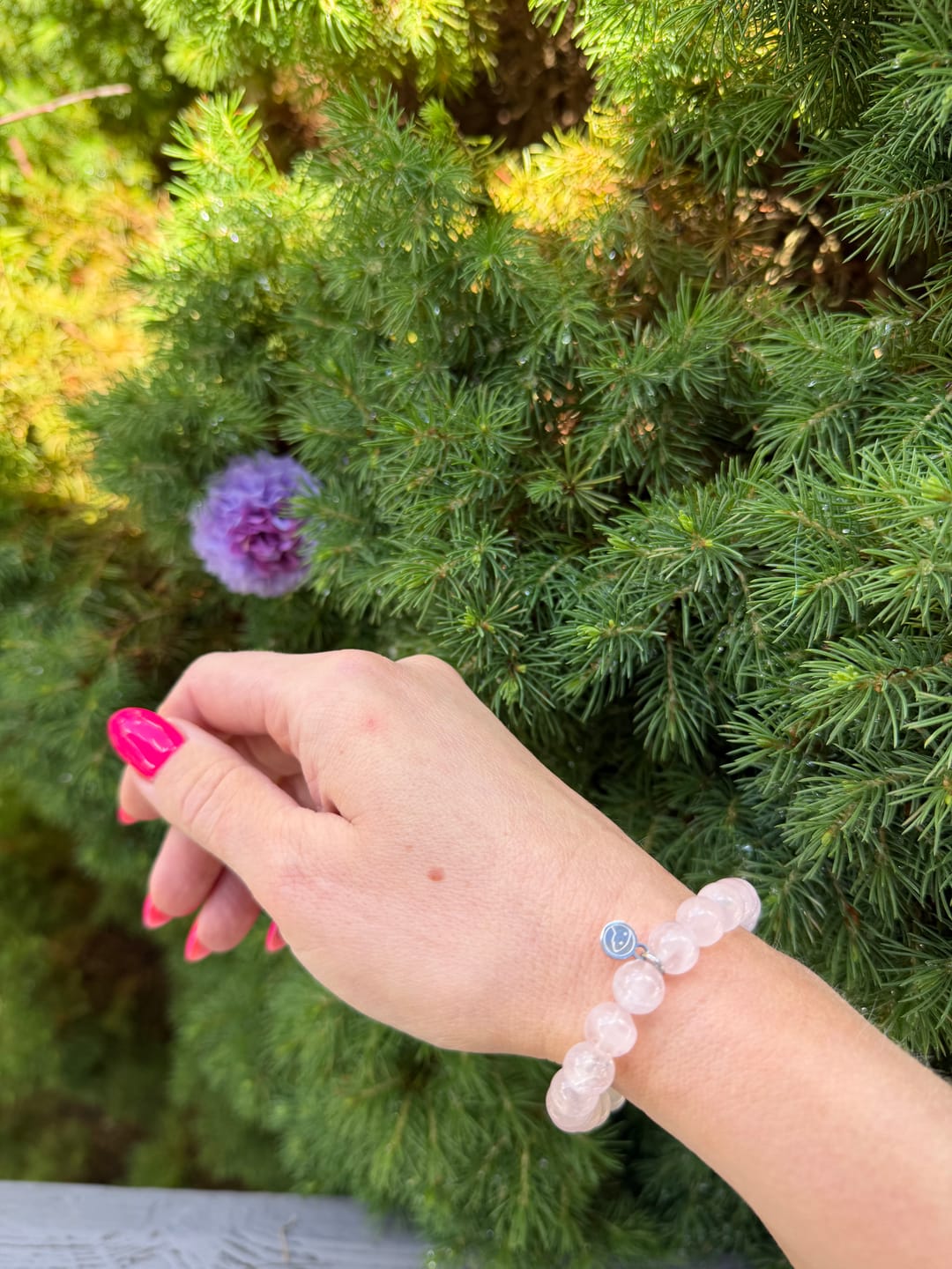 Customer photo review of Rose Quartz Bracelet
