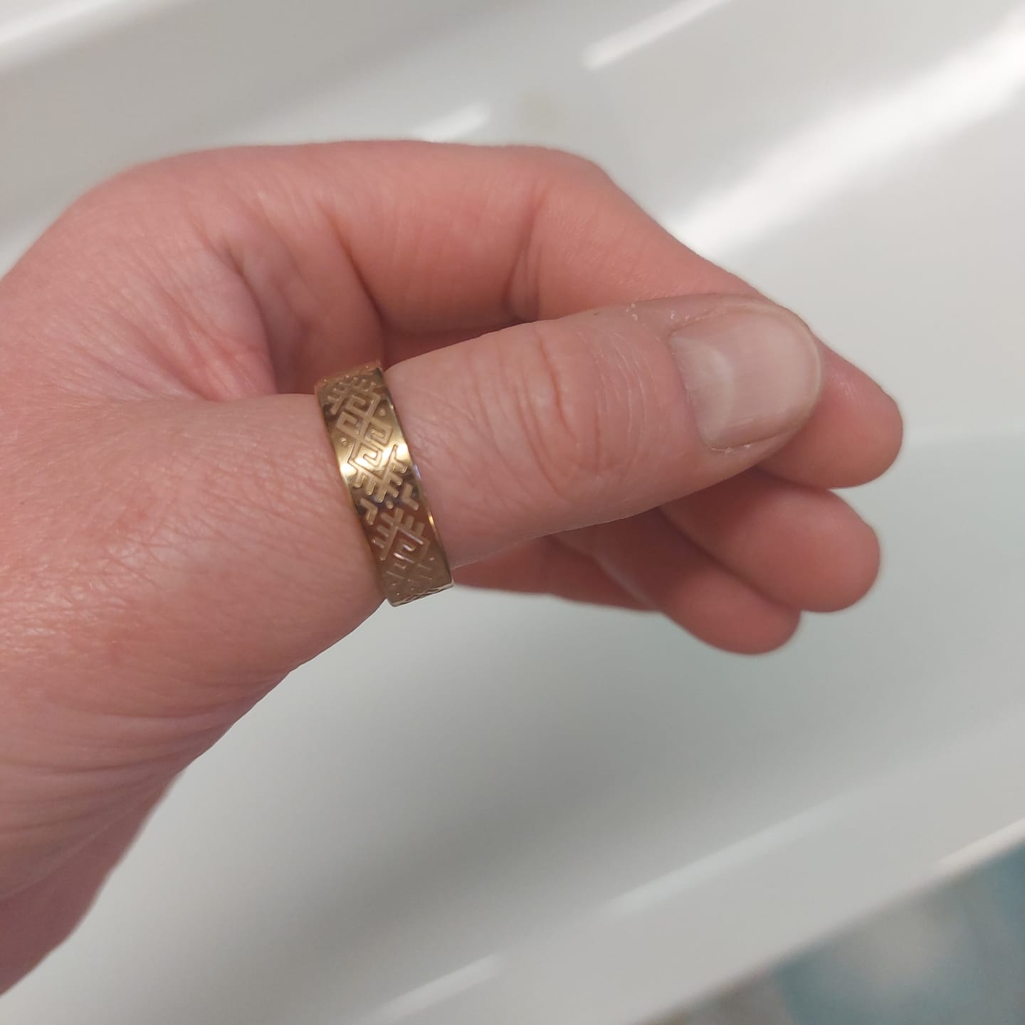 Customer photo review of Titano žiedas "Žalčio juosta"