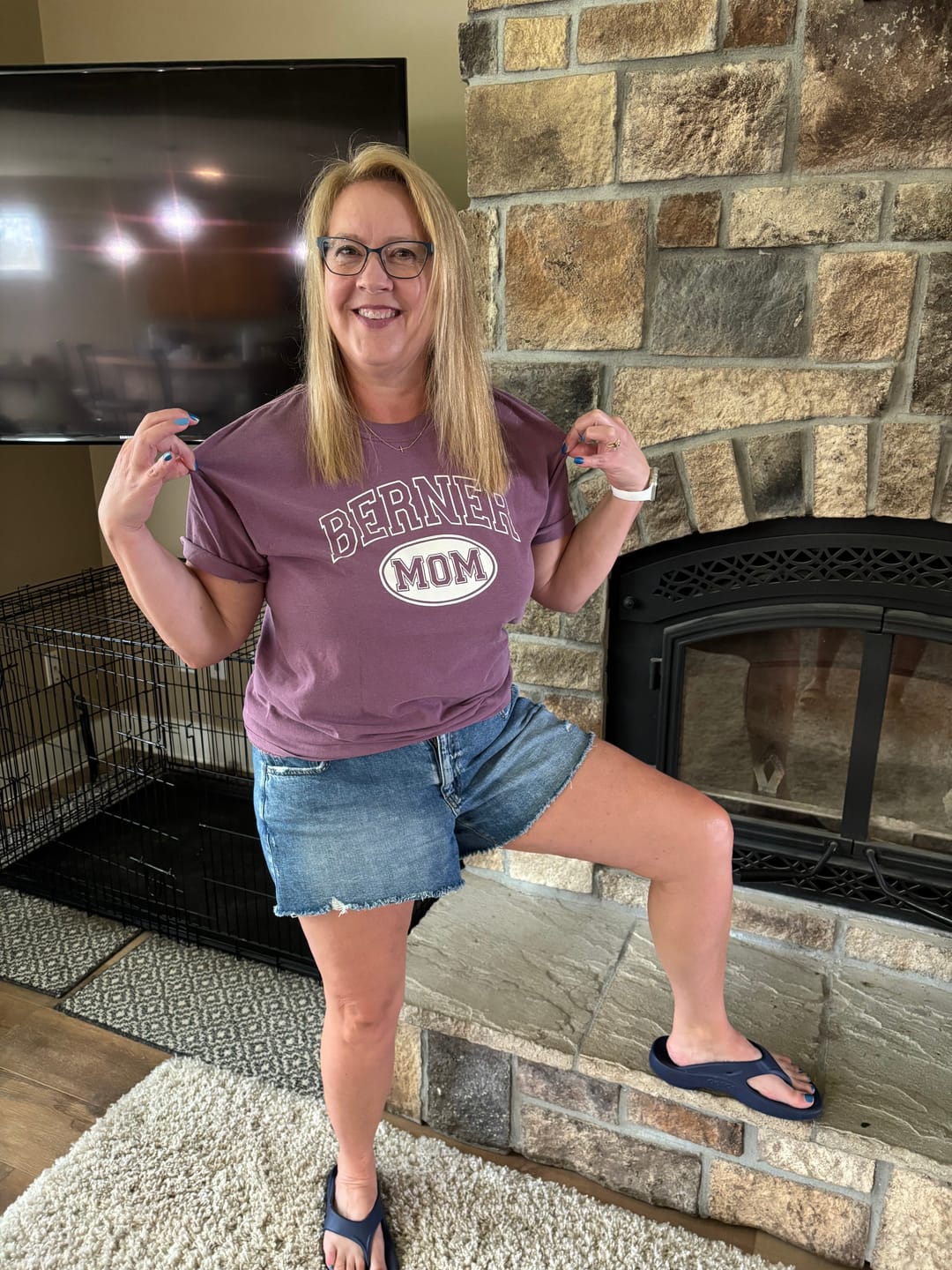 Customer photo review of Bernese Mountain Dog University Mom T-Shirt