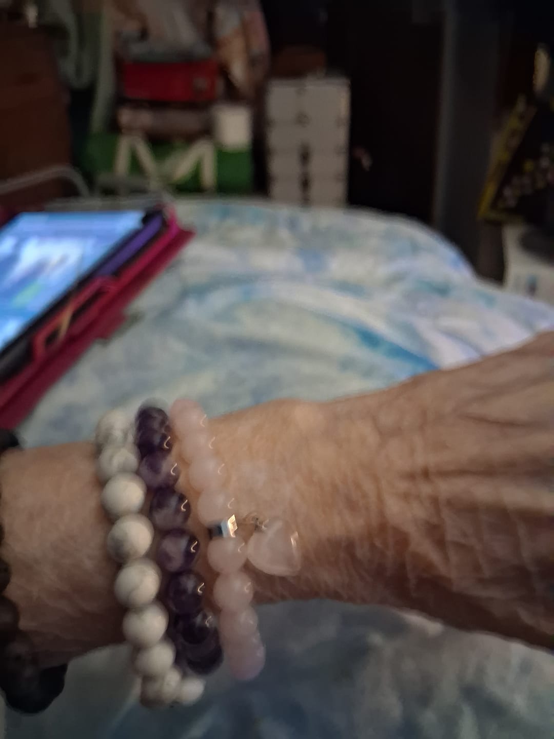 Customer photo review of Amethyst Sensory Bracelet