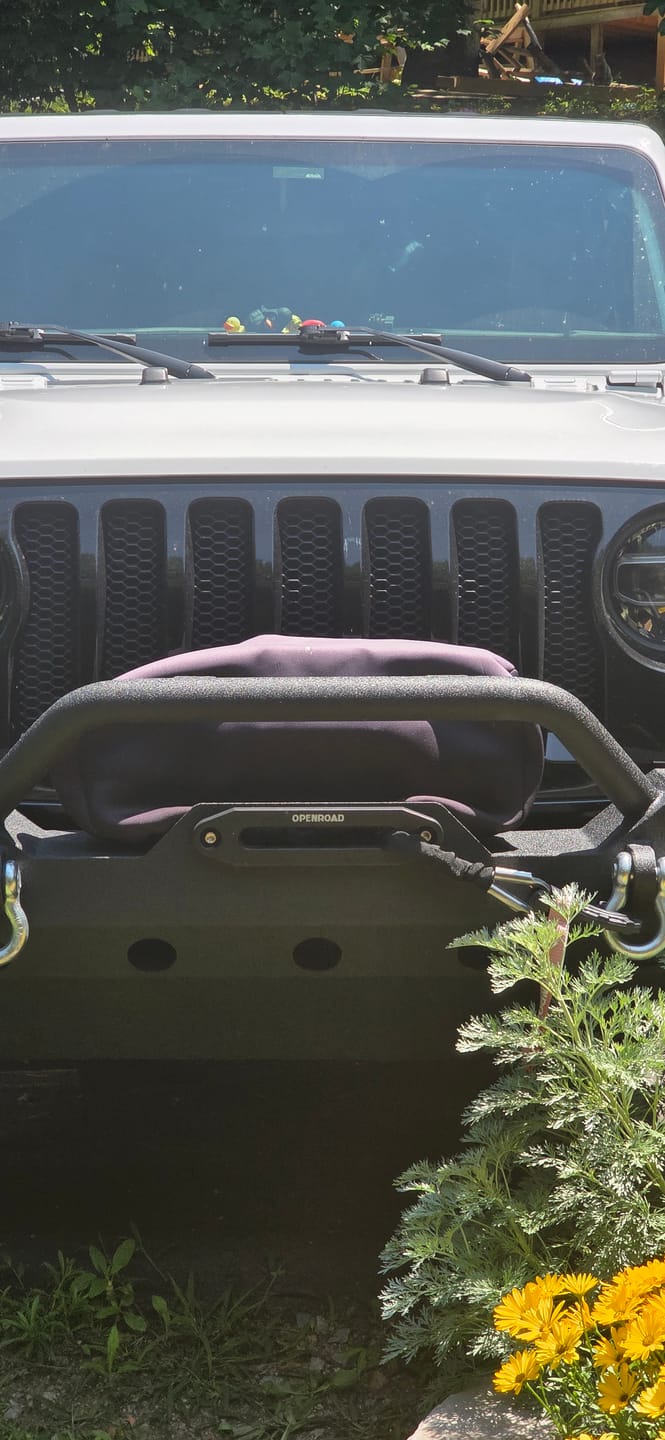 Customer photo review of Winch Protection Cover Heavy Duty Waterproof Dust-proof Black Neoprene,Ideal for 2000-17500lbs