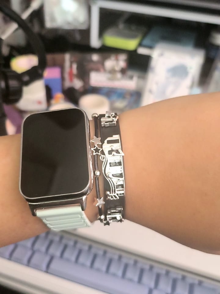 Customer photo review of Piano Keys Platinum Plating Piano Leather Bracelet™