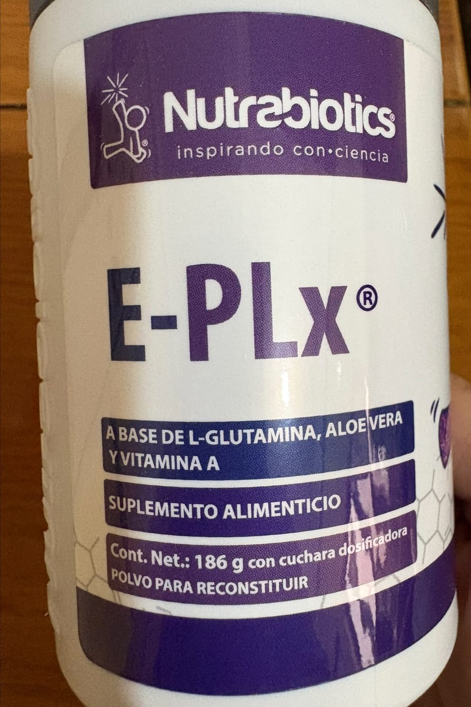Customer photo review of E-PLx - Glutamina - Aloe Vera - Vitamina A - Nutrabiotics
