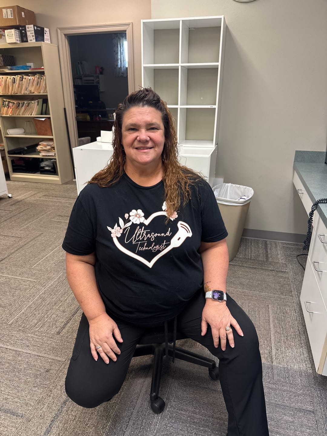 Customer photo review of "Butterfly Ultrasound Technologist" T-shirt