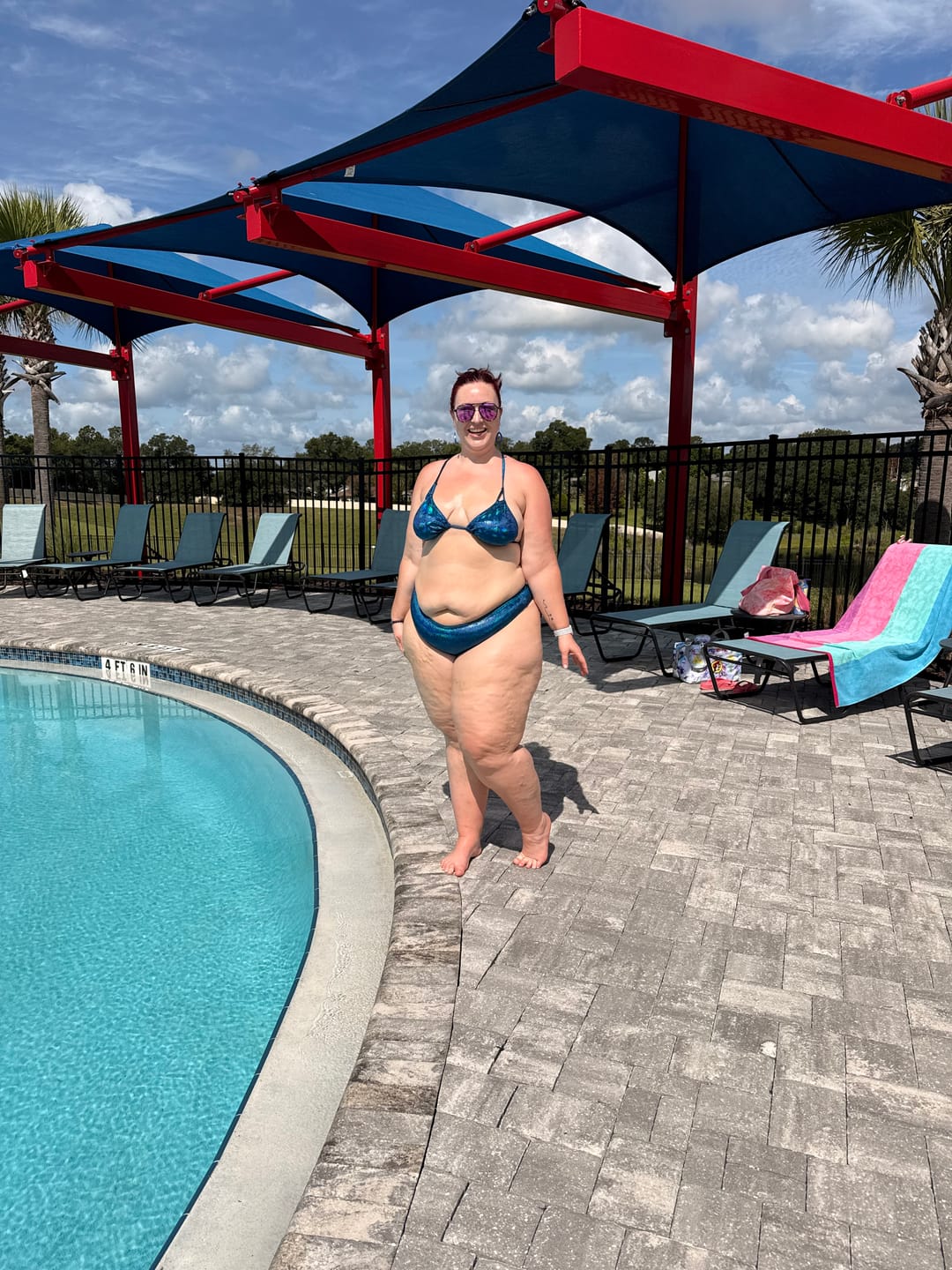 Customer photo review of Sapphire Siren Triangle Bikini Top
