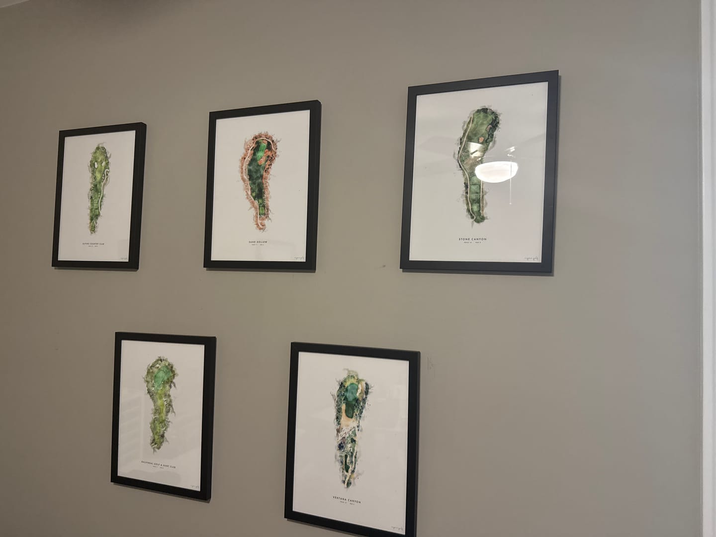 Customer photo review of Custom Golf Artwork – Personalized Print of Any Golf Course and Hole