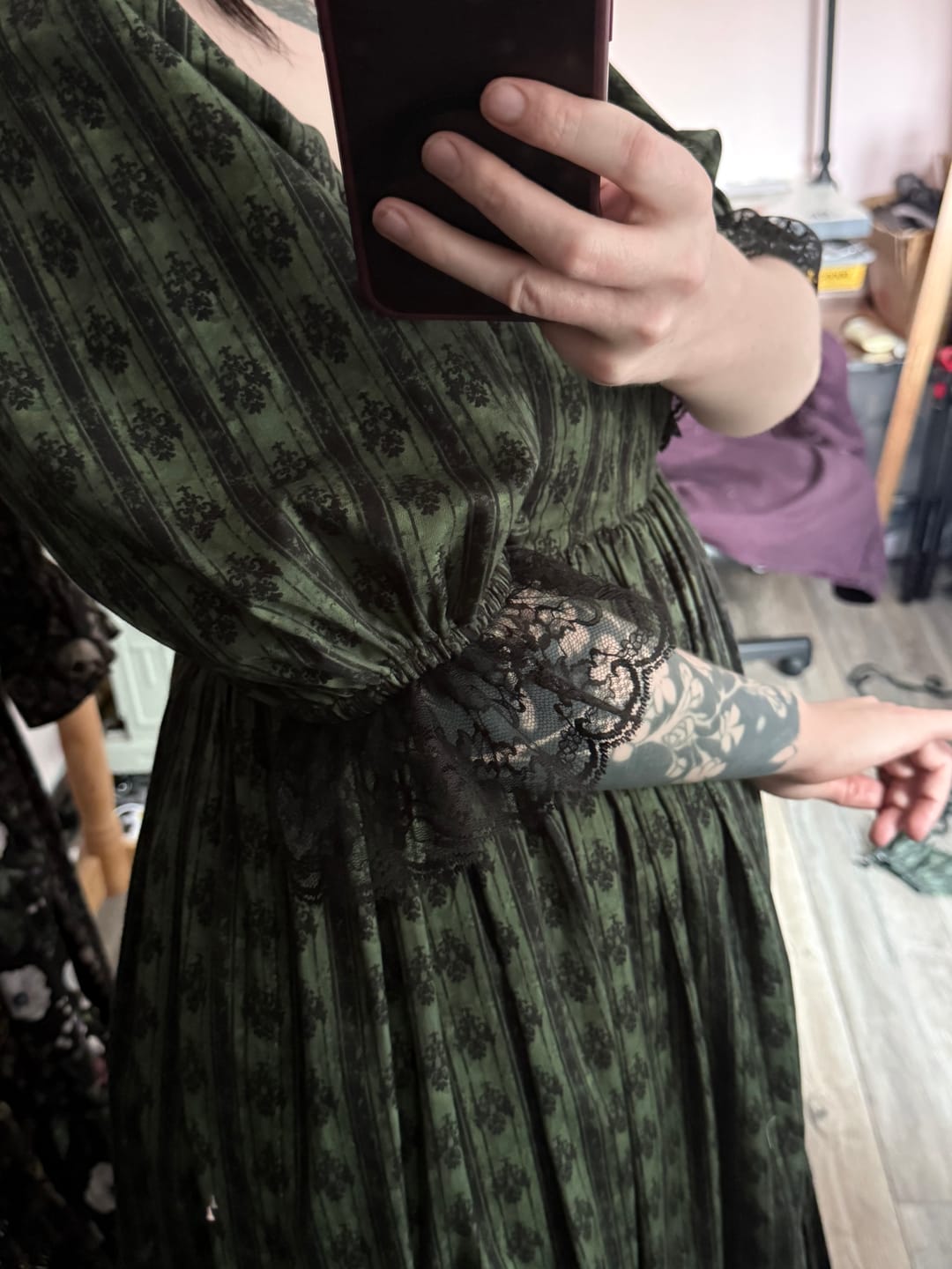 Customer photo review of Wide Lotus Flower Lace - Black - 85mm - by the metre - 5412