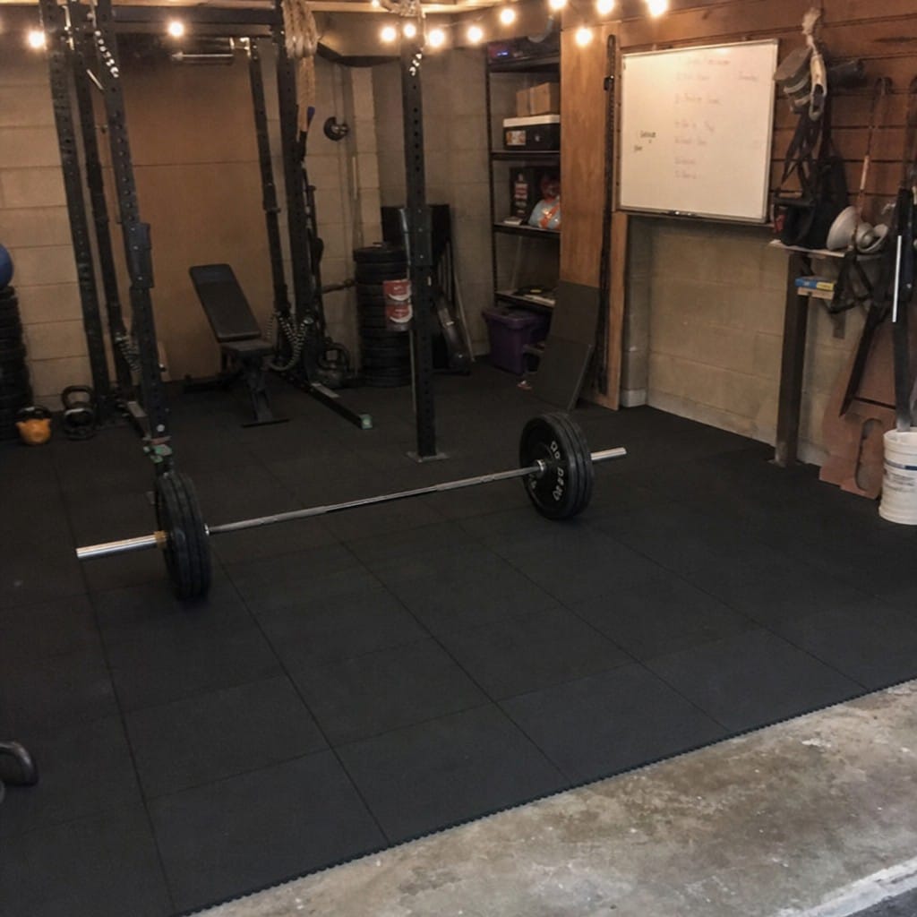 Customer photo review of 30mm Rubber Gym Tiles | Olympic Lifting & CrossFit | 200kg+ Drop Rated