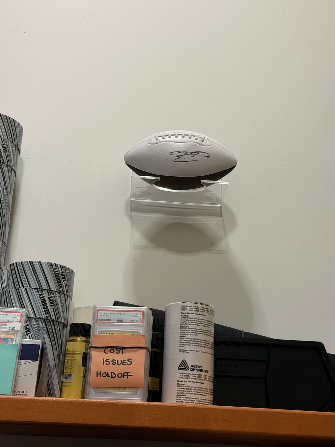 Customer photo review of Sports Ball Wall Mounted Floating Shelf