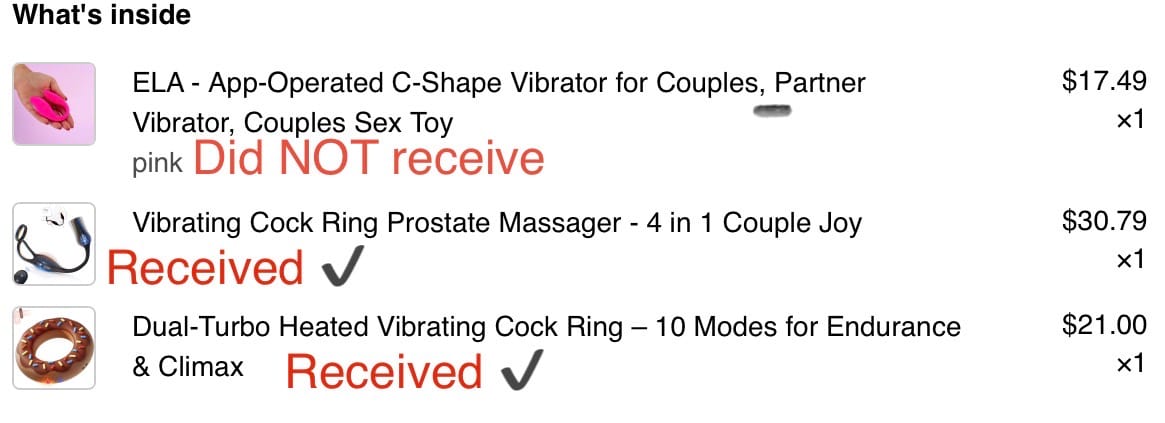 Customer photo review of ELA - App-Operated C-Shape Vibrator for Couples, Partner Vibrator, Couples Sex Toy