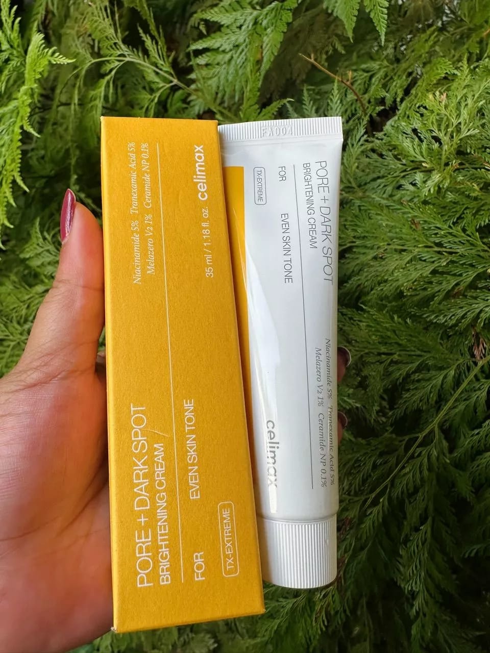 Customer photo review of Celimax Pore+Dark Spot Brightening Cream