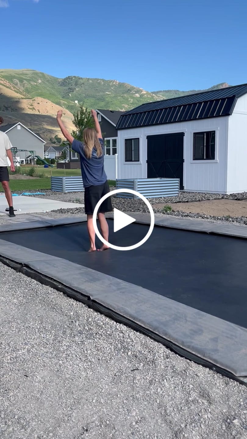 Customer video review of Summer Bundle! 10'x17' Rectangle Pro-Line In-ground Trampoline + LED Lights + Cover