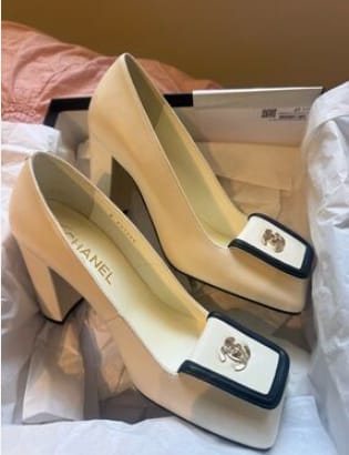 Customer photo review of Chanel 2026 Pump Suede and Lambskin