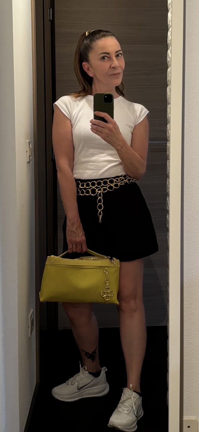 Customer photo review of BORSA SOFY BAGUETTE CAVALLINO GIALLO