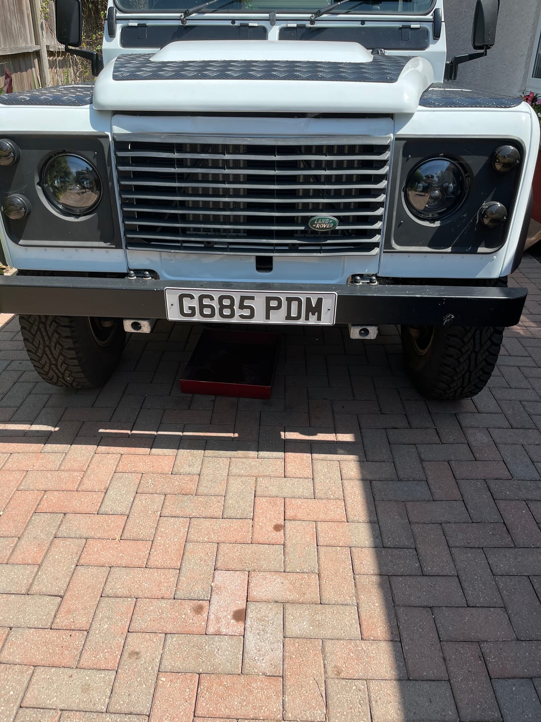 Customer photo review of Metal Pressed Number Plate - 520x111mm & 11x8