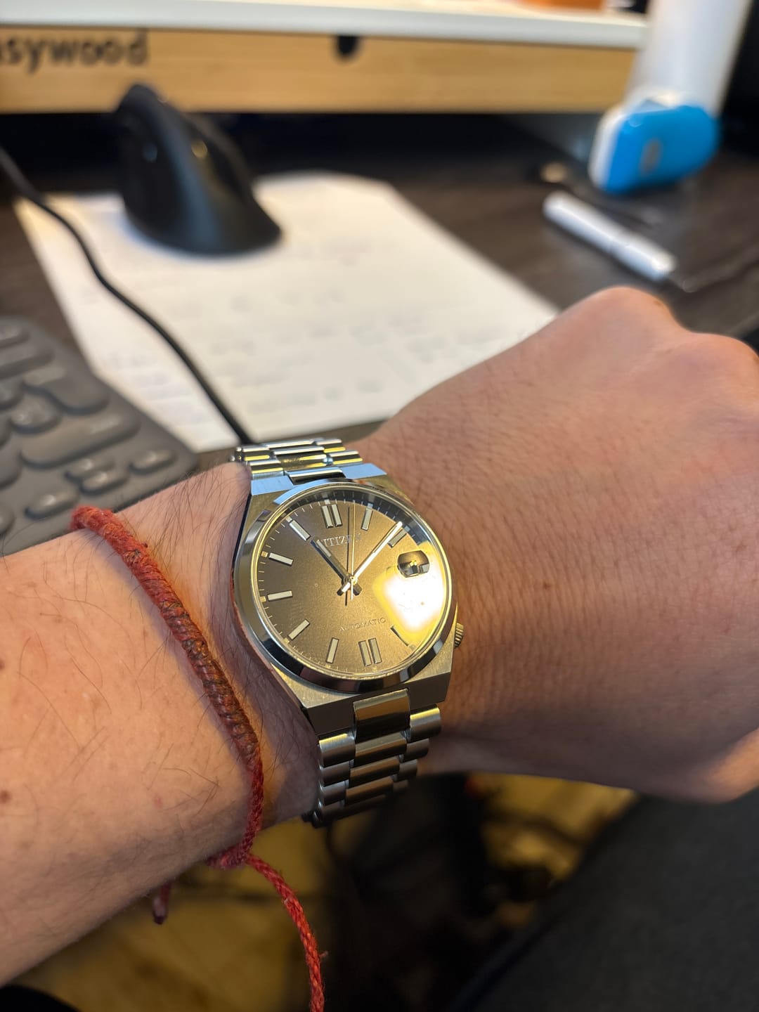 Customer photo review of Reloj Citizen Automatic  NJ0200-50M Tsuyosa Sapphire Azul 37mm