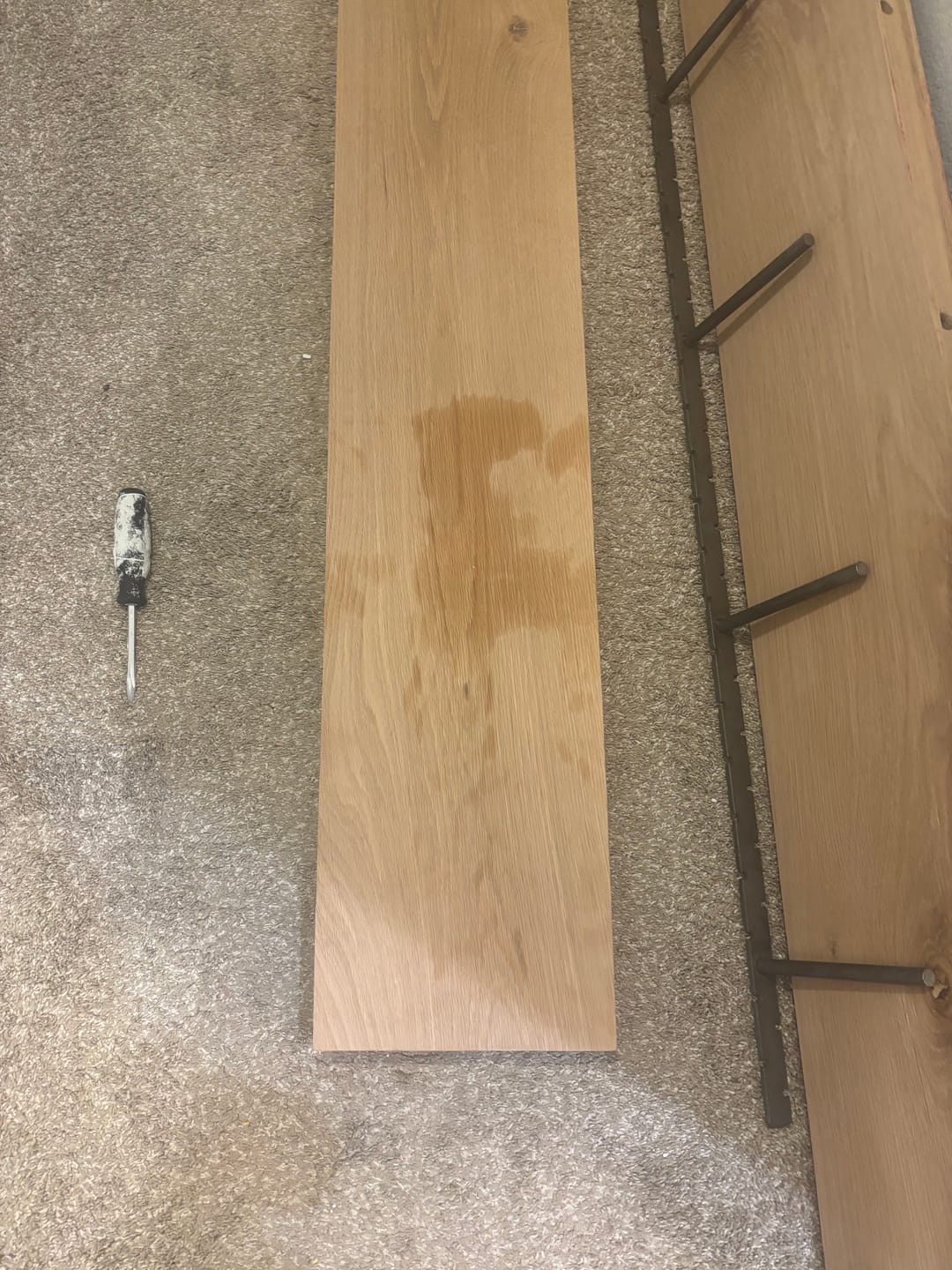 Customer photo review of White Oak Floating Shelves