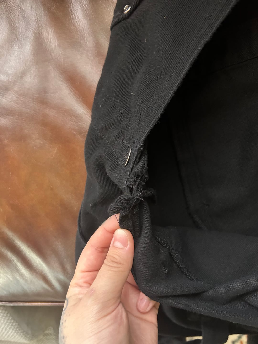 Customer photo review of Born Bad Washed Overalls - Black
