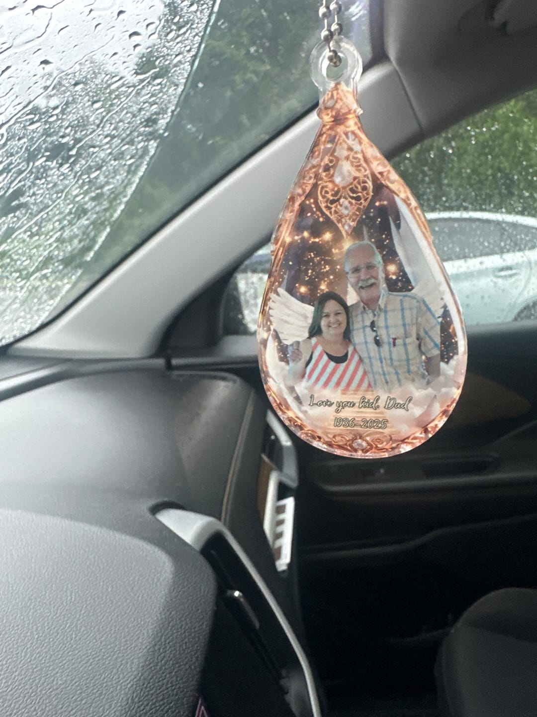 Customer photo review of Custom Photo Car Ornament - Personalized Christmas Memorial Sympathy Gifts For Loss Of Mom, Dad