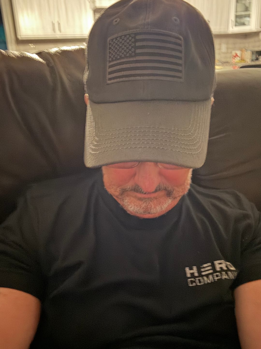 Customer photo review of America 250th Anniversary Hat – Charcoal American Flag Baseball Cap 1776 - 2026 (Exclusive)