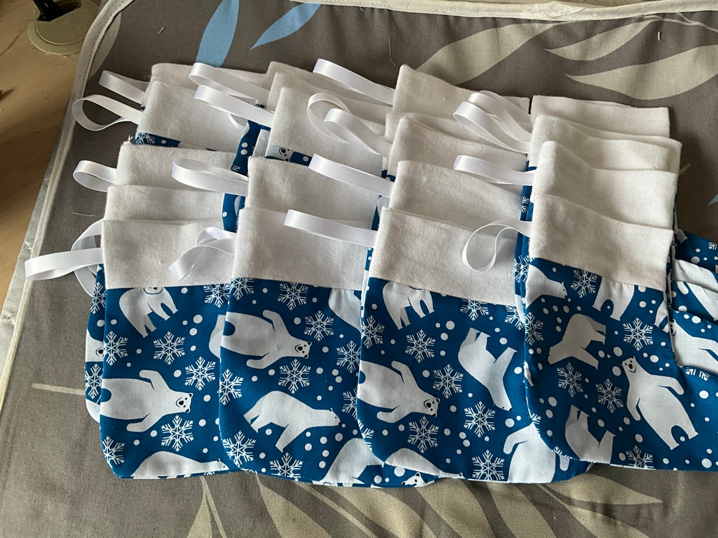 Customer photo review of Snowflake Bears Polycotton Fabric