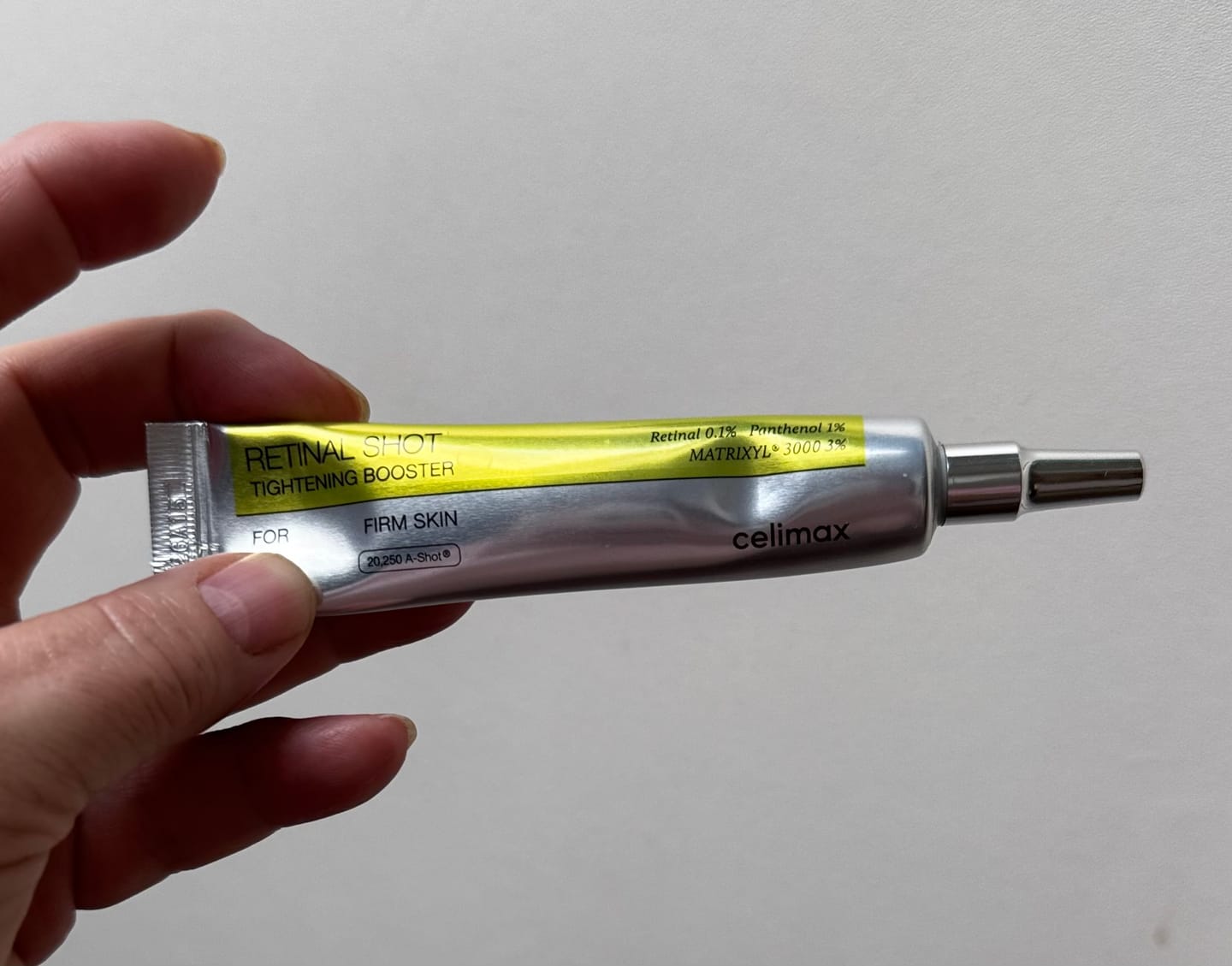 Customer photo review of Liftinga efektu piešķirošs krēms-būsteris ar retinālu Celimax THE -A Retinal Shot Tightening Booster