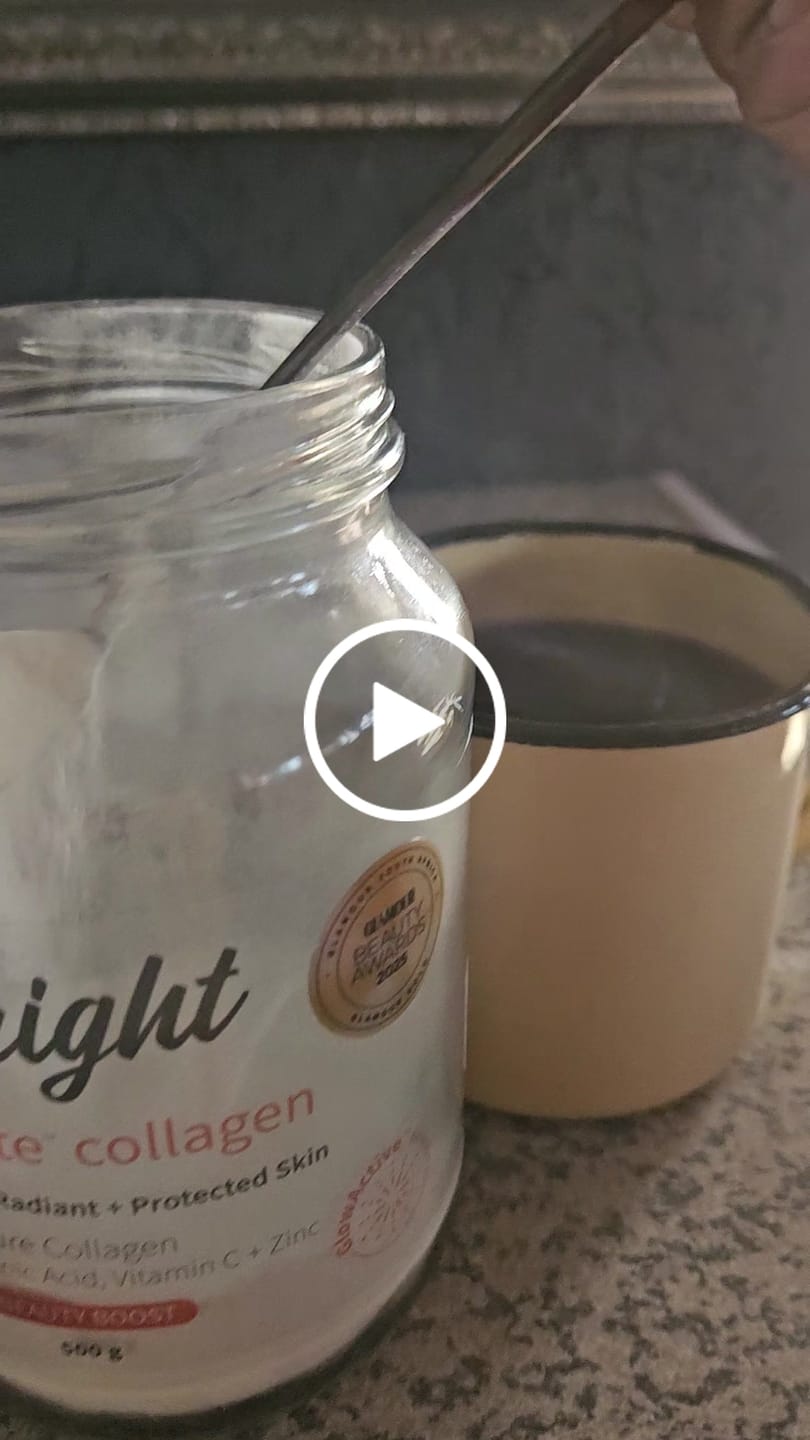 Customer video review of Be Bright Luminate Collagen Powder Jar 500g - Hydrolyzed Collagen Supplement