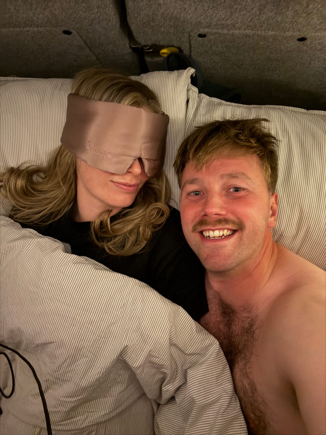 Customer photo review of 3D Silk Lash Protecting Sleep Mask - Pink