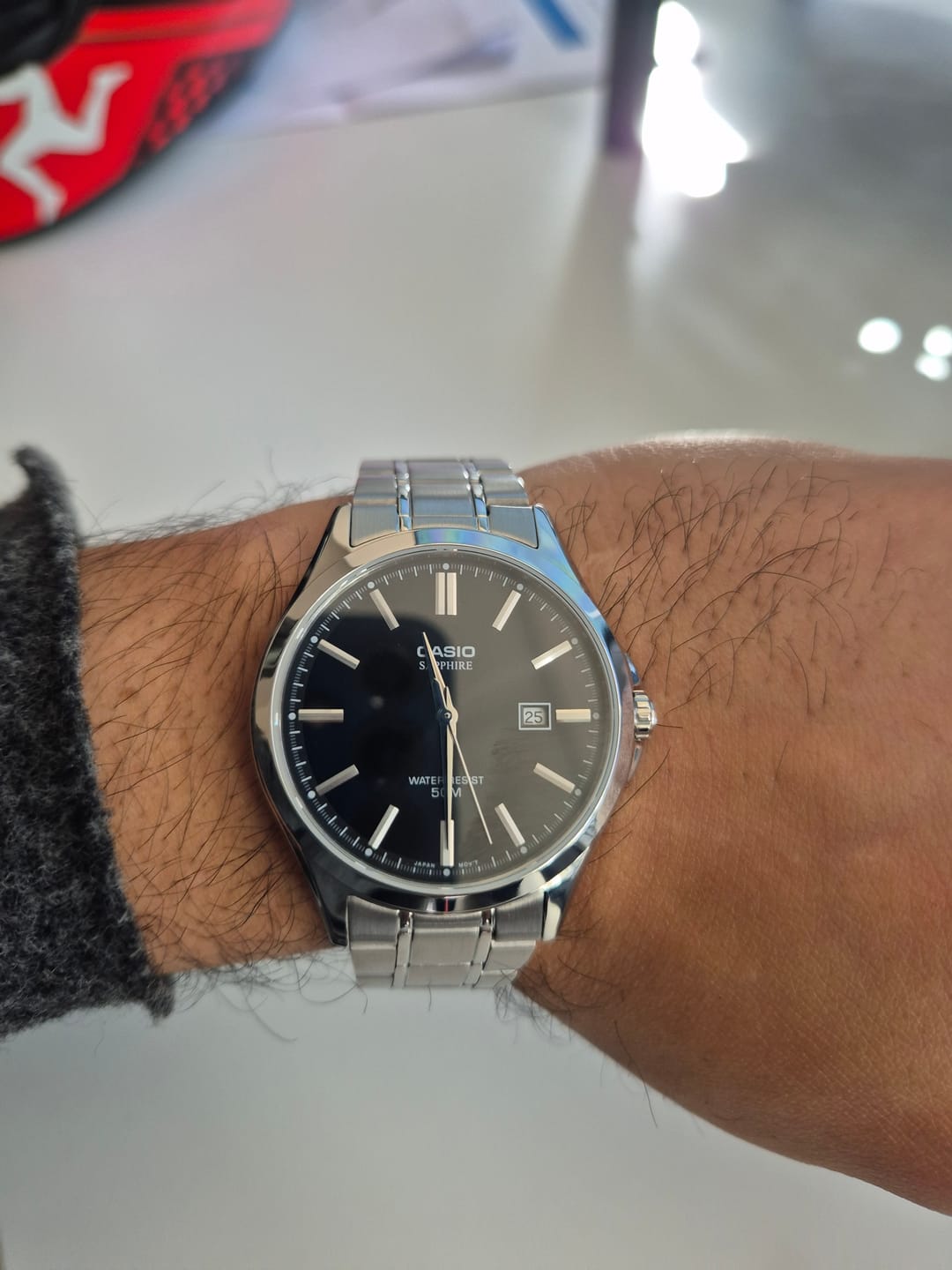 Customer photo review of Reloj Casio Sapphire Análogo MTS-115D-1AV Correa de Acero