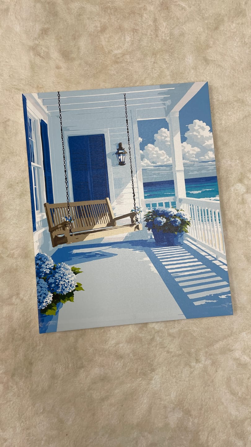 Customer photo review of Coastal Life | Paint by Number