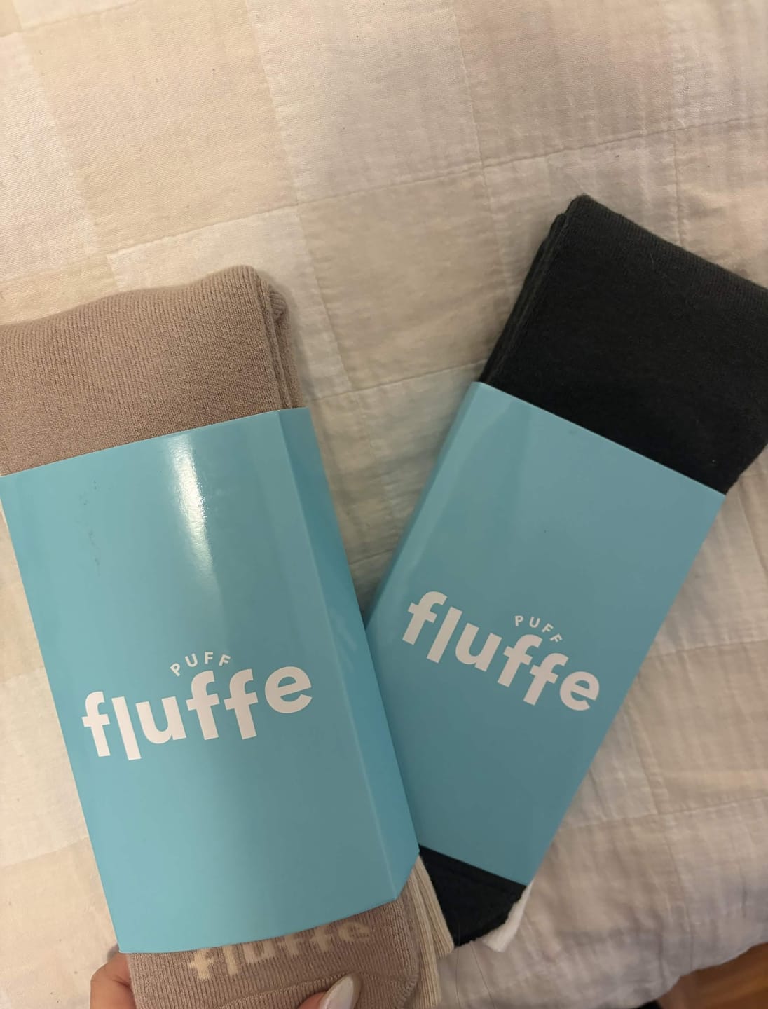 Customer photo review of cloud-soft merino house socks