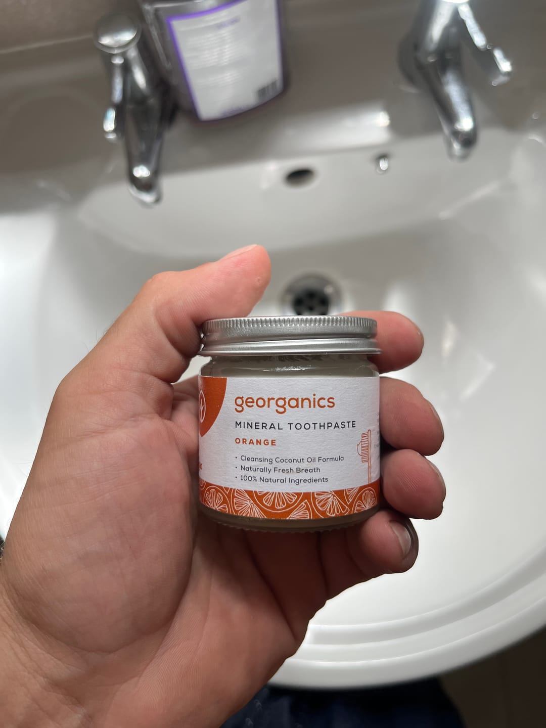 Customer photo review of Fluoride Free Toothpaste - Orange
