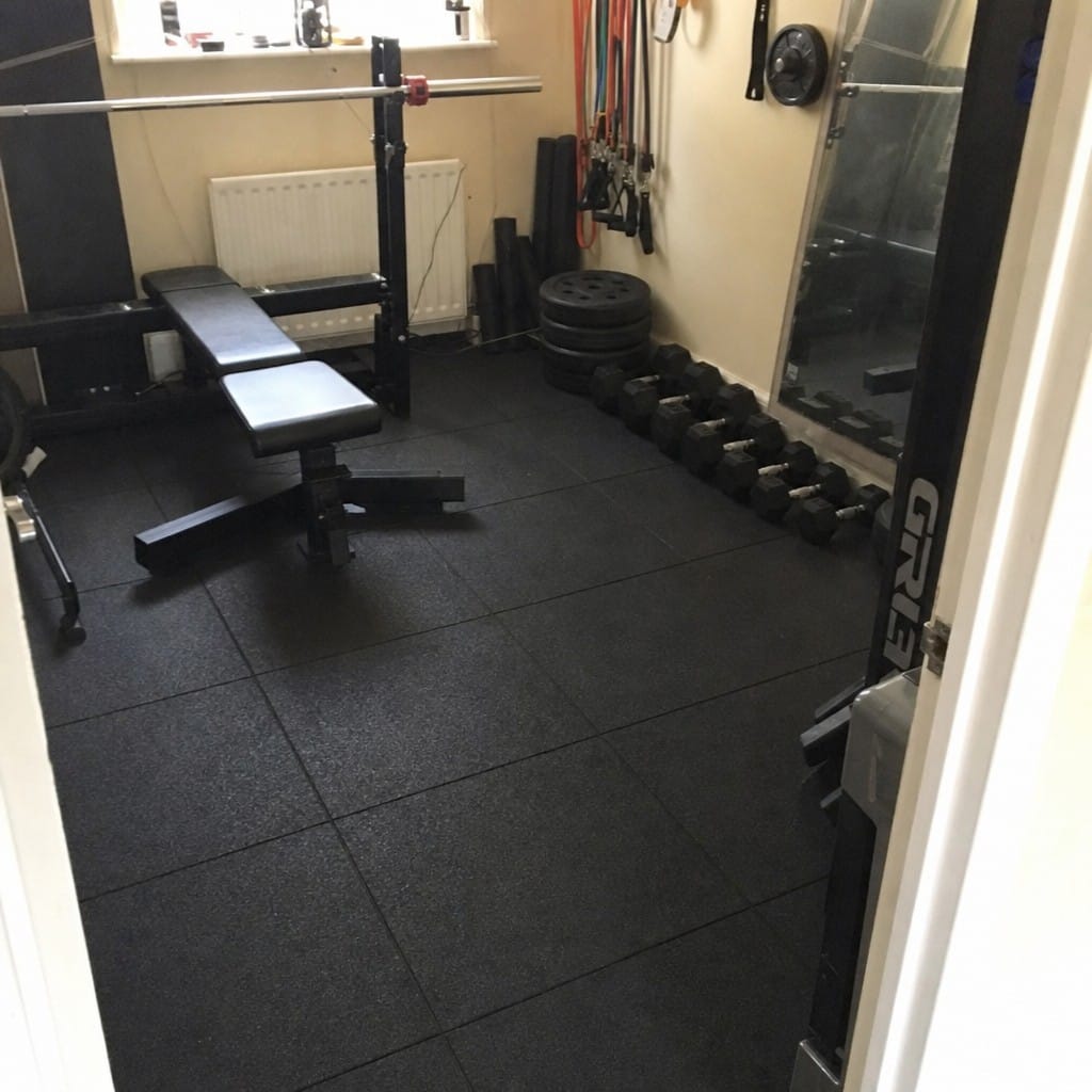Customer photo review of Interlocking Gym Tiles UK | 17mm Rubber Gym Mats | 80kg Drop Rated