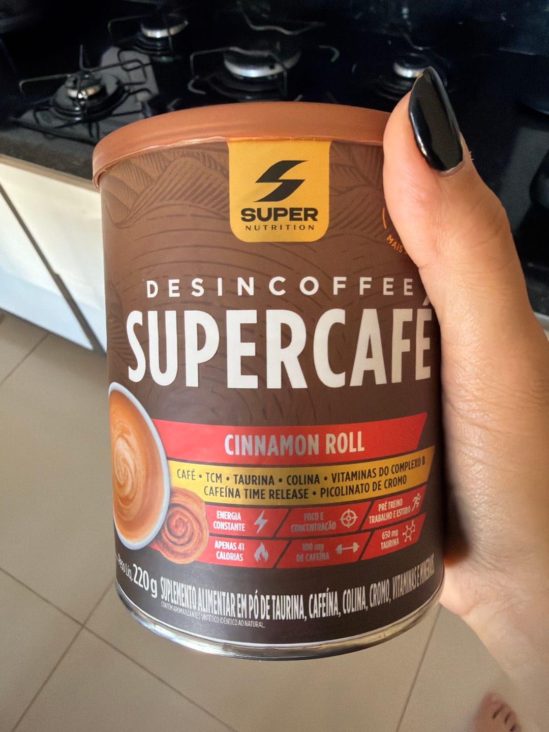 Customer photo review of Supercafé Cinnamon Roll