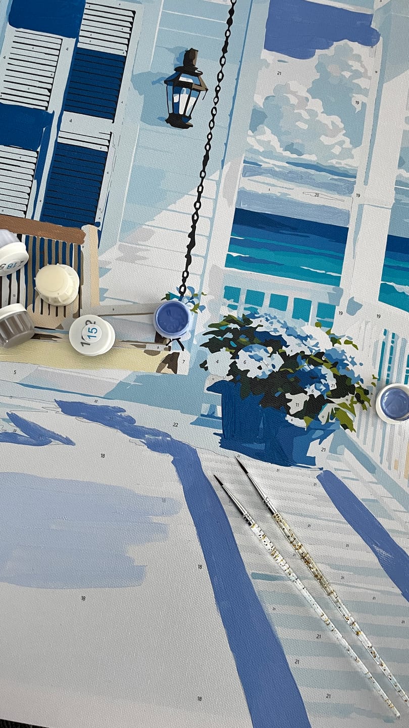 Customer photo review of Coastal Life | Paint by Number