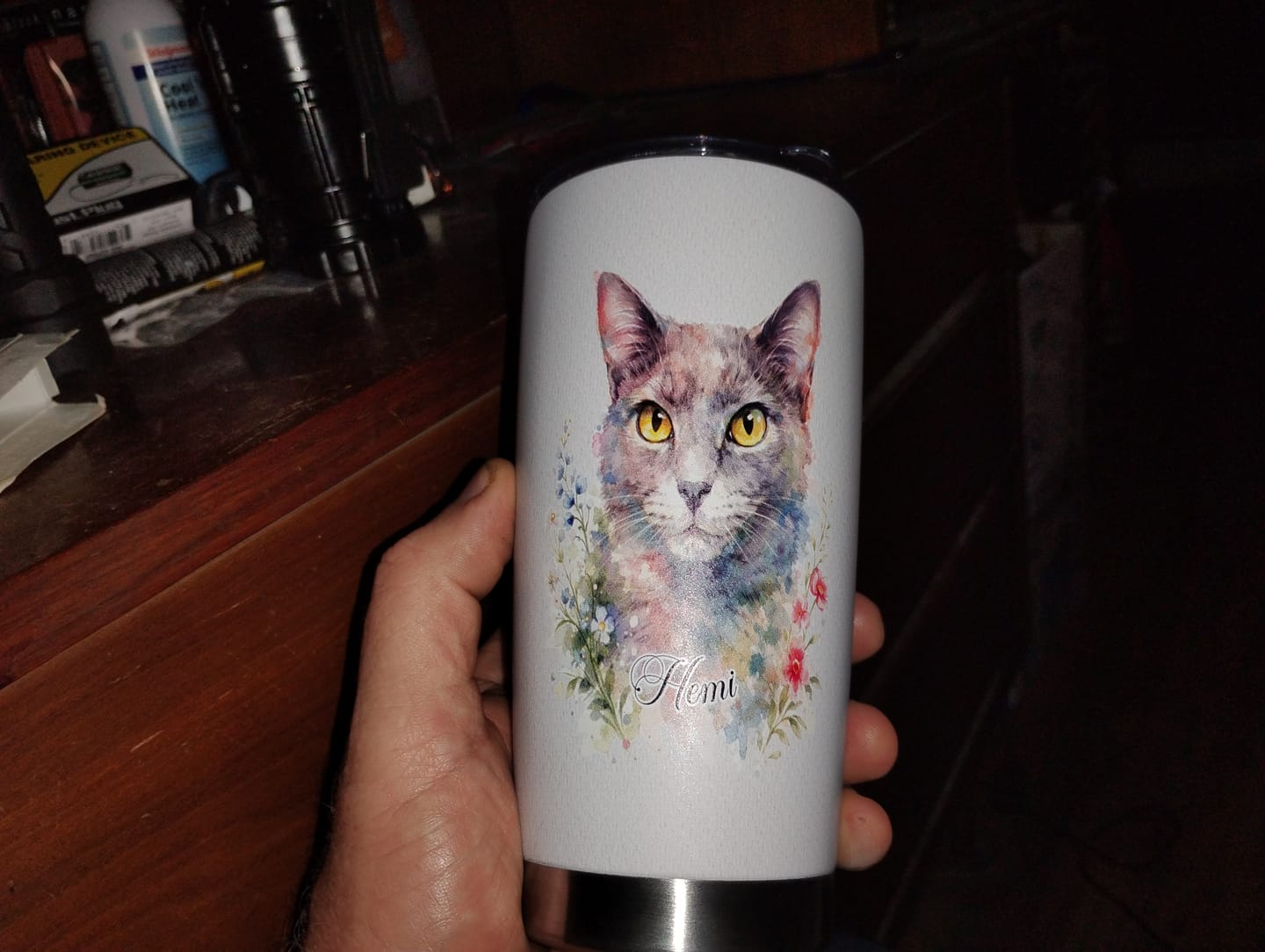 Customer photo review of Watercolor - Personalized Insulated Tumbler