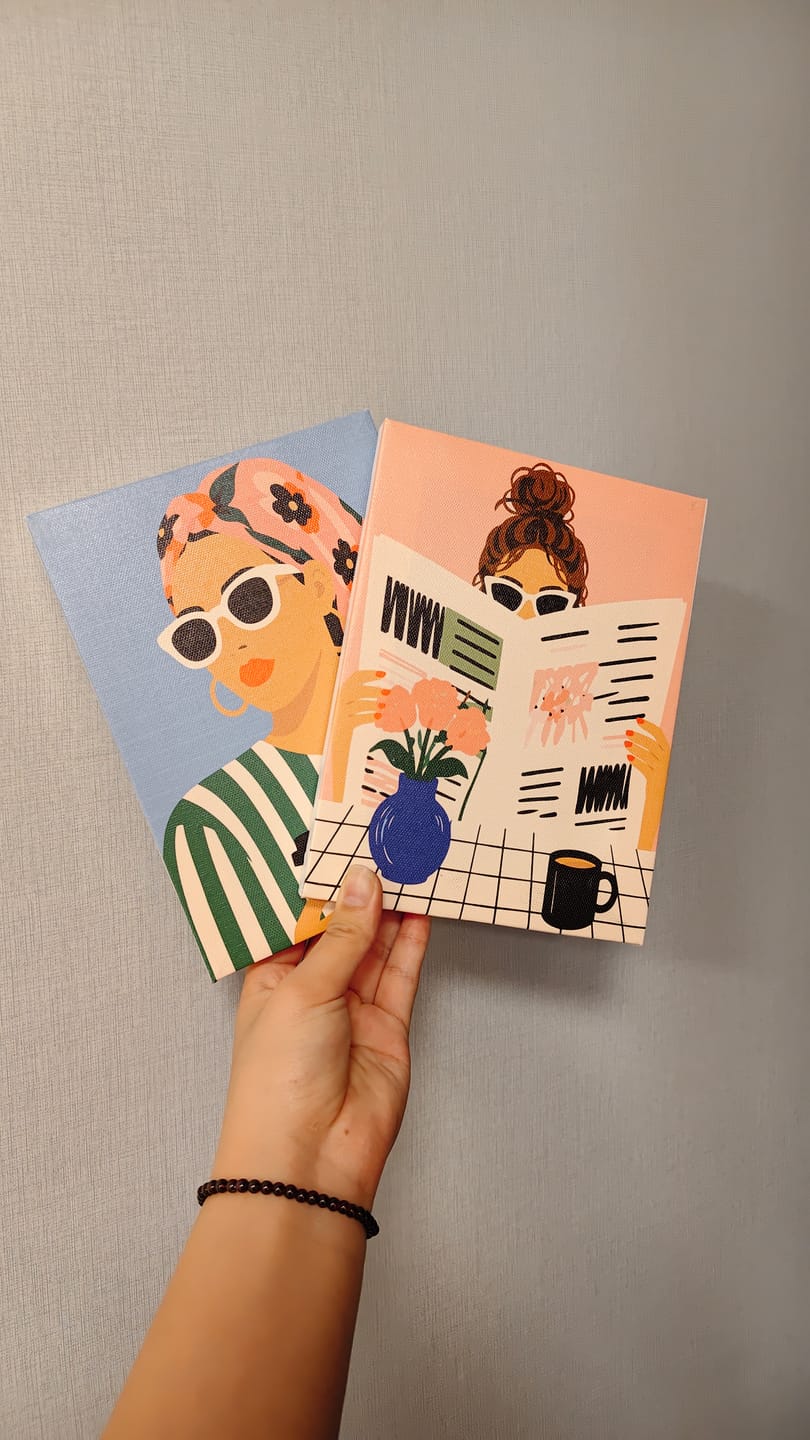 Customer photo review of 6 Mini Paintings -  Femme Forte Set
