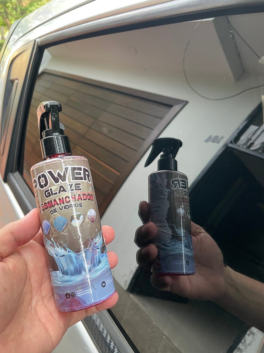 Customer photo review of Power Glaze - desmanchador de vidrios